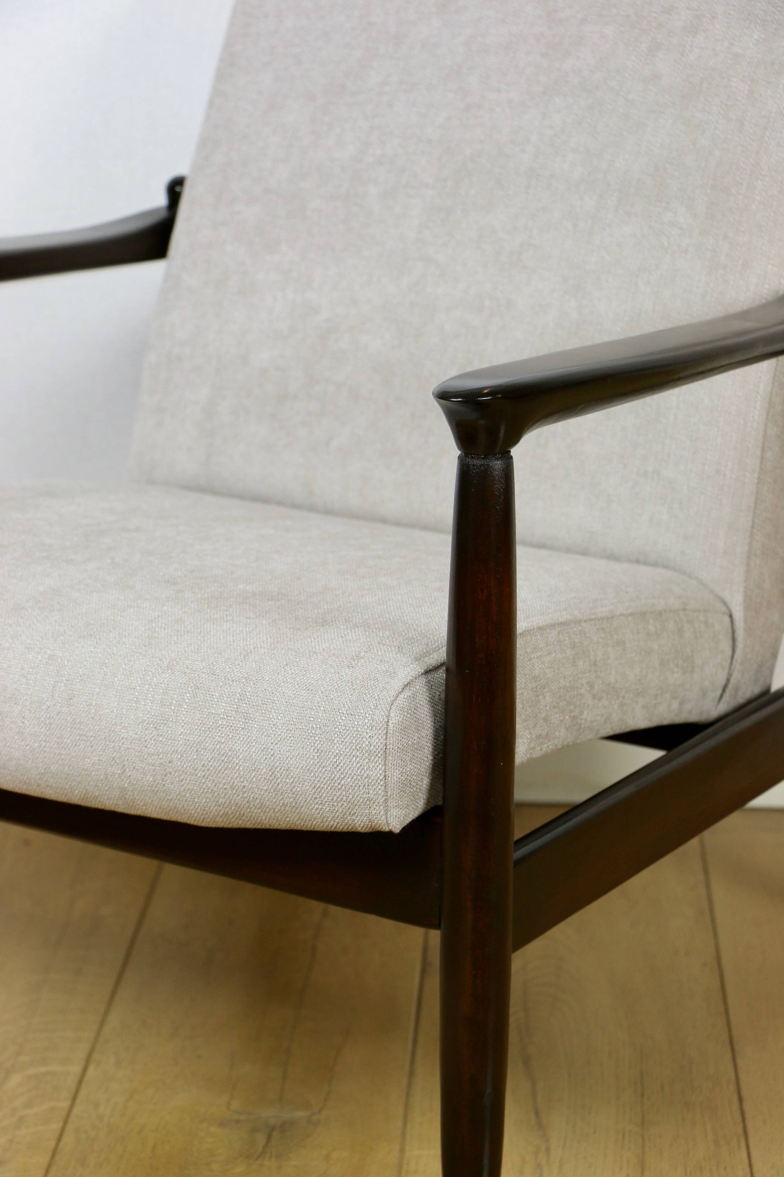 GFM-64 armchair, designed by Edmund Homa from the 70s, beige grey