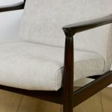 Fauteuil GFM-64, design Edmund Homa des années 70, beige gris