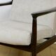 Fauteuil GFM-64, conçu par Edmund Homa dans les années 70, beige gris.