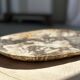 Very large pocket or dish in petrified wood