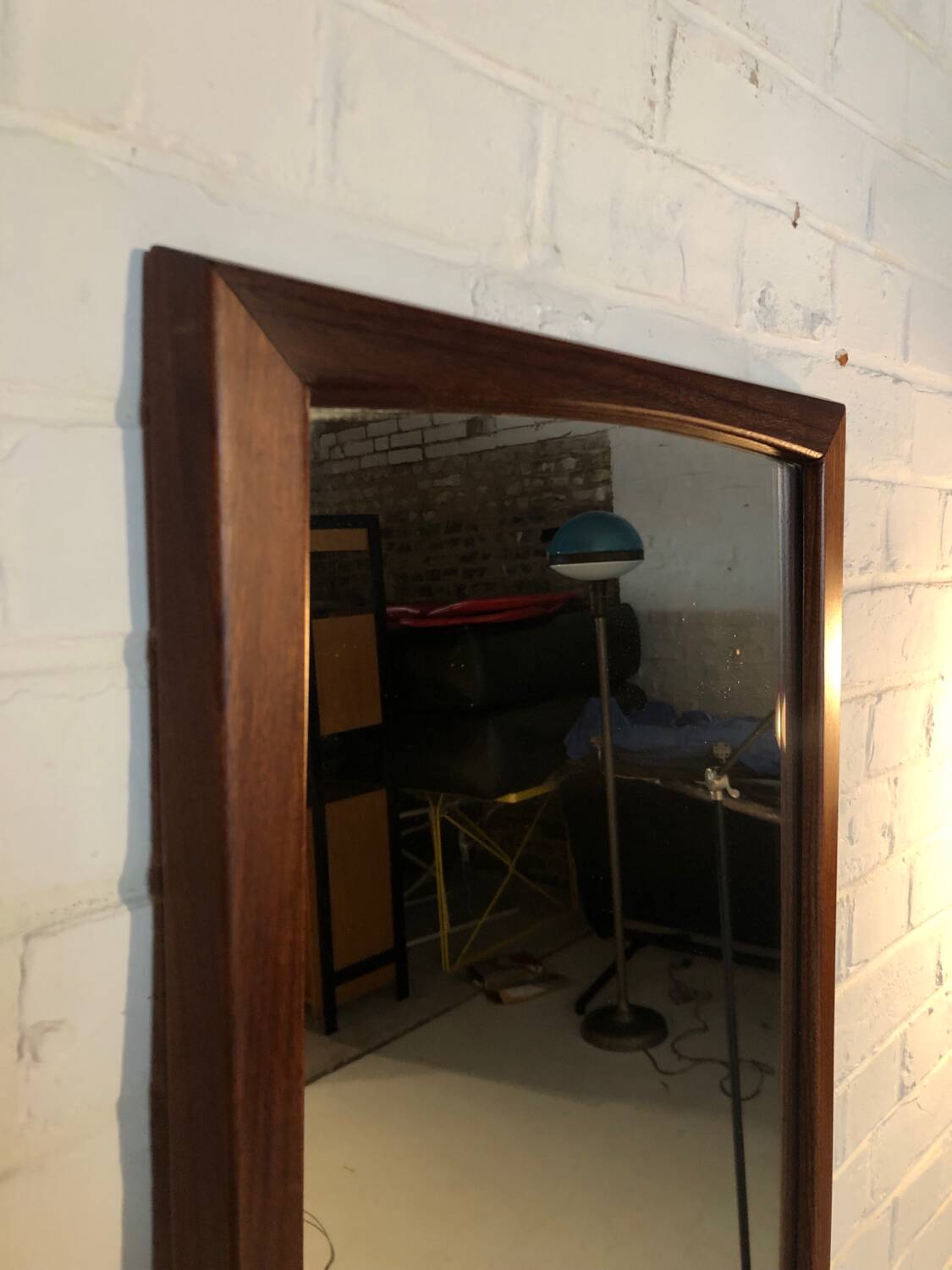 Scandinavian teak mirror circa 1960