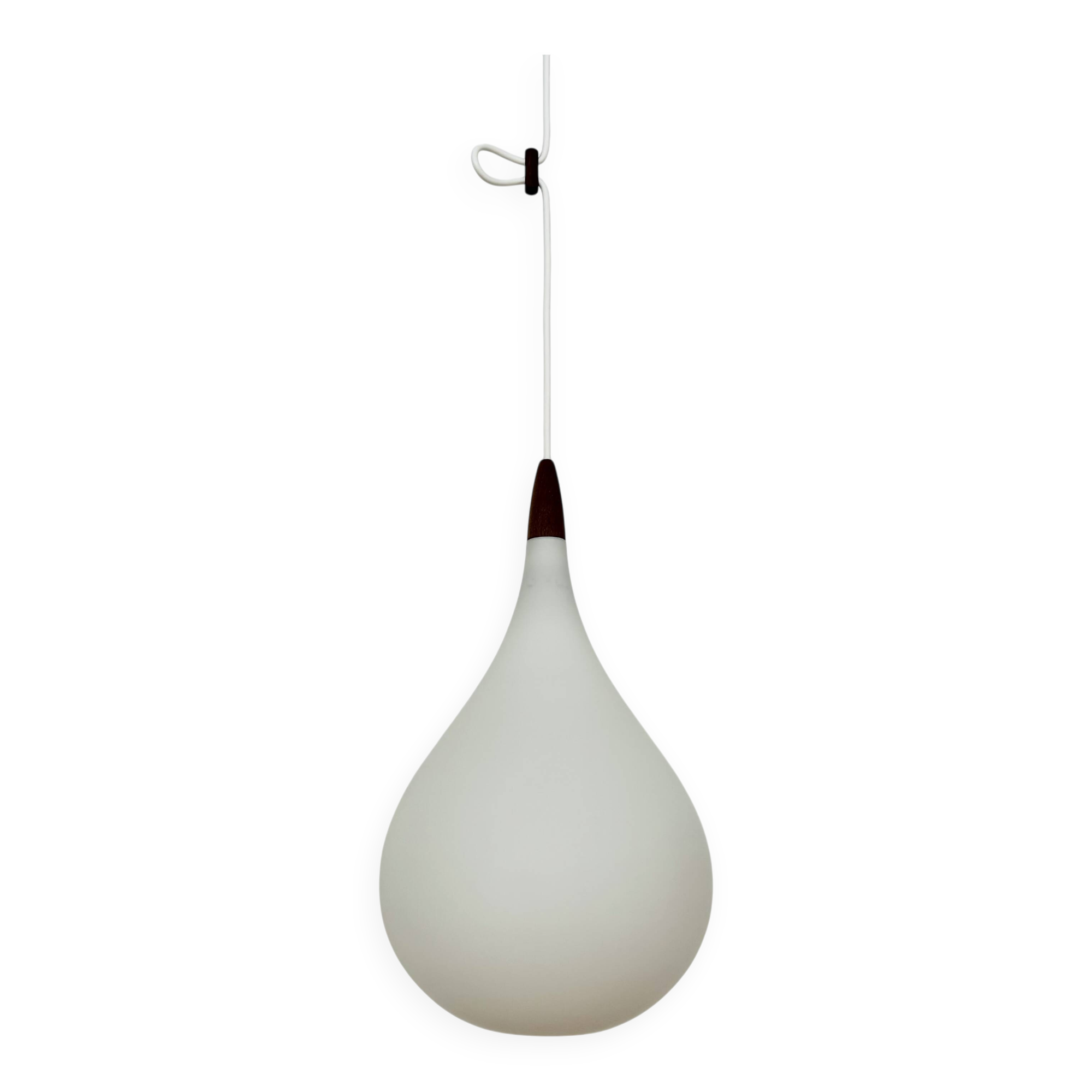 Lampe à Suspension Opaline par Uno et Östen Kristiansson