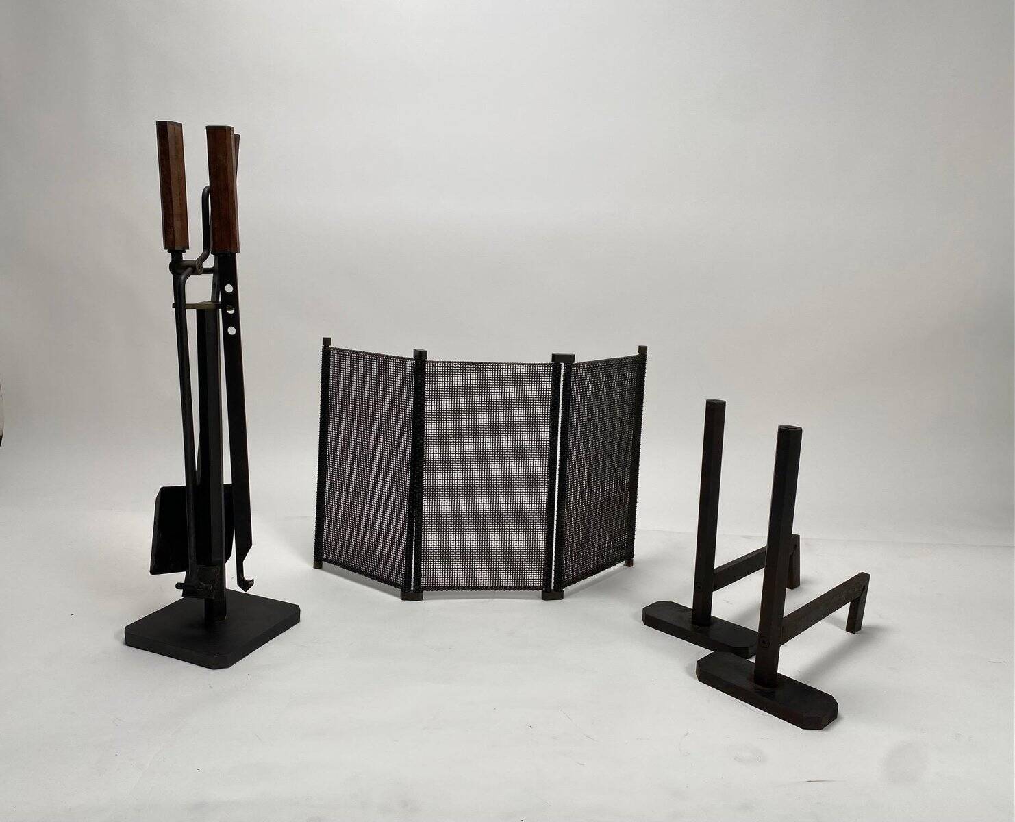 Italian Fireplace Set by Afra & Tobia Scarpa, 1970s