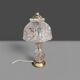 Pair of cut crystal and brass lamps - European production 1950