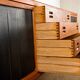 Extra long Danish sideboard, teak, oak, leatherette, 280 cm, Arne Hovmand-Olsen