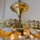 Murano ceiling light yellow flowers and glass balls 1970