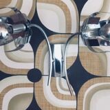 Pair of double flower wall sconce