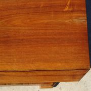 Walnut and walnut burl commode in Louis Philippe style.