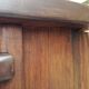 Bar and 2 brutalist stools in massive elm circa 1960