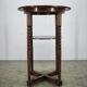 1920s Czech Art Deco Oval Beech Side Table with Lower Shelf