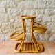 Vintage bamboo and rattan plant holder, circa 70's