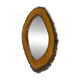 Wall mirror tree trunk in walnut, Carl Aubock modernist style, Austria, 1950s.