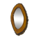 Wall mirror tree trunk in walnut, Carl Aubock modernist style, Austria, 1950s.
