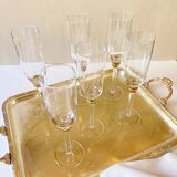 Glass champagne flutes