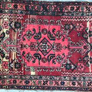 Carpet Persian hamadan's vintage hand 103 x 190 cm