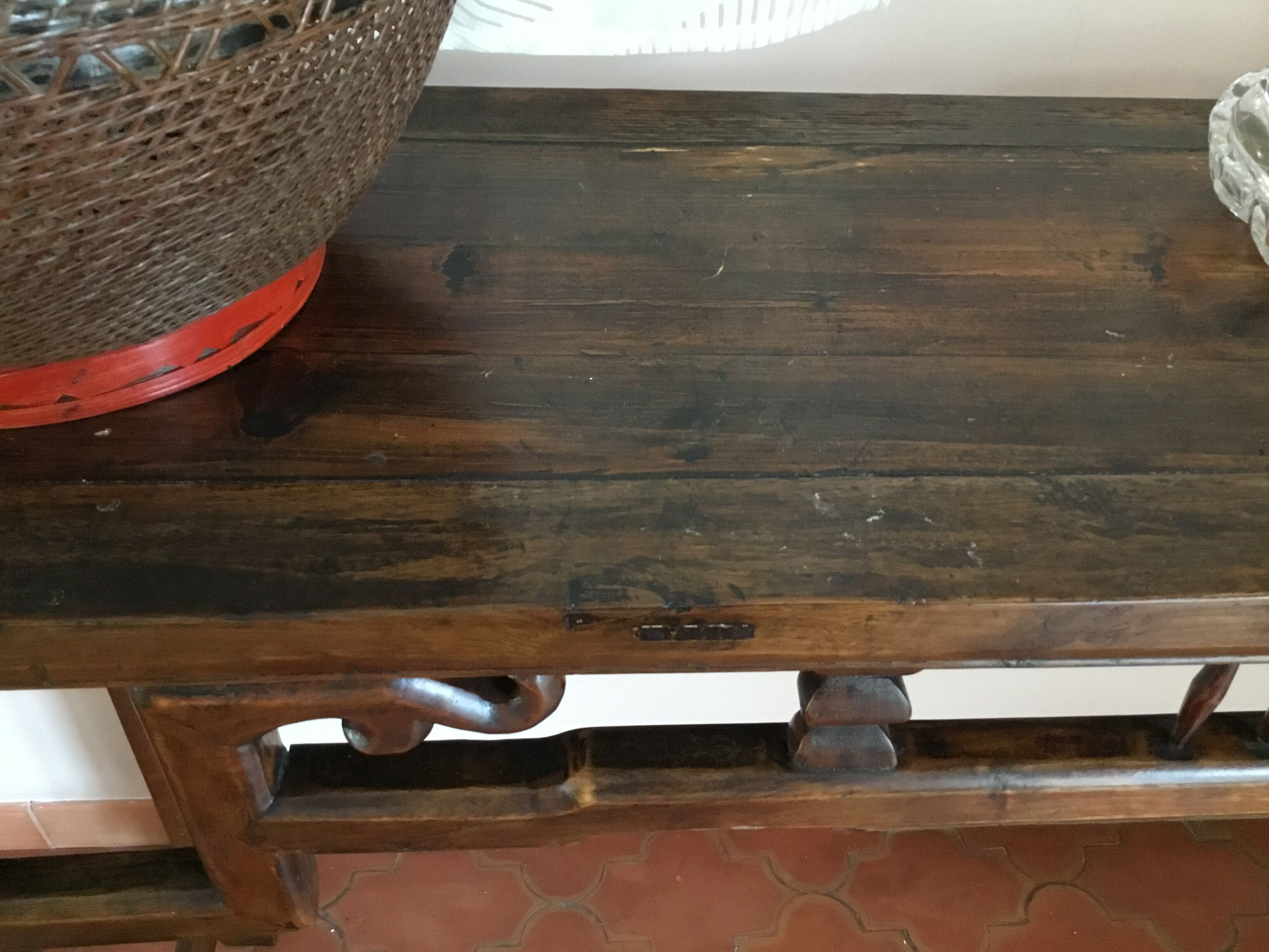 Ancient Chinese elm console