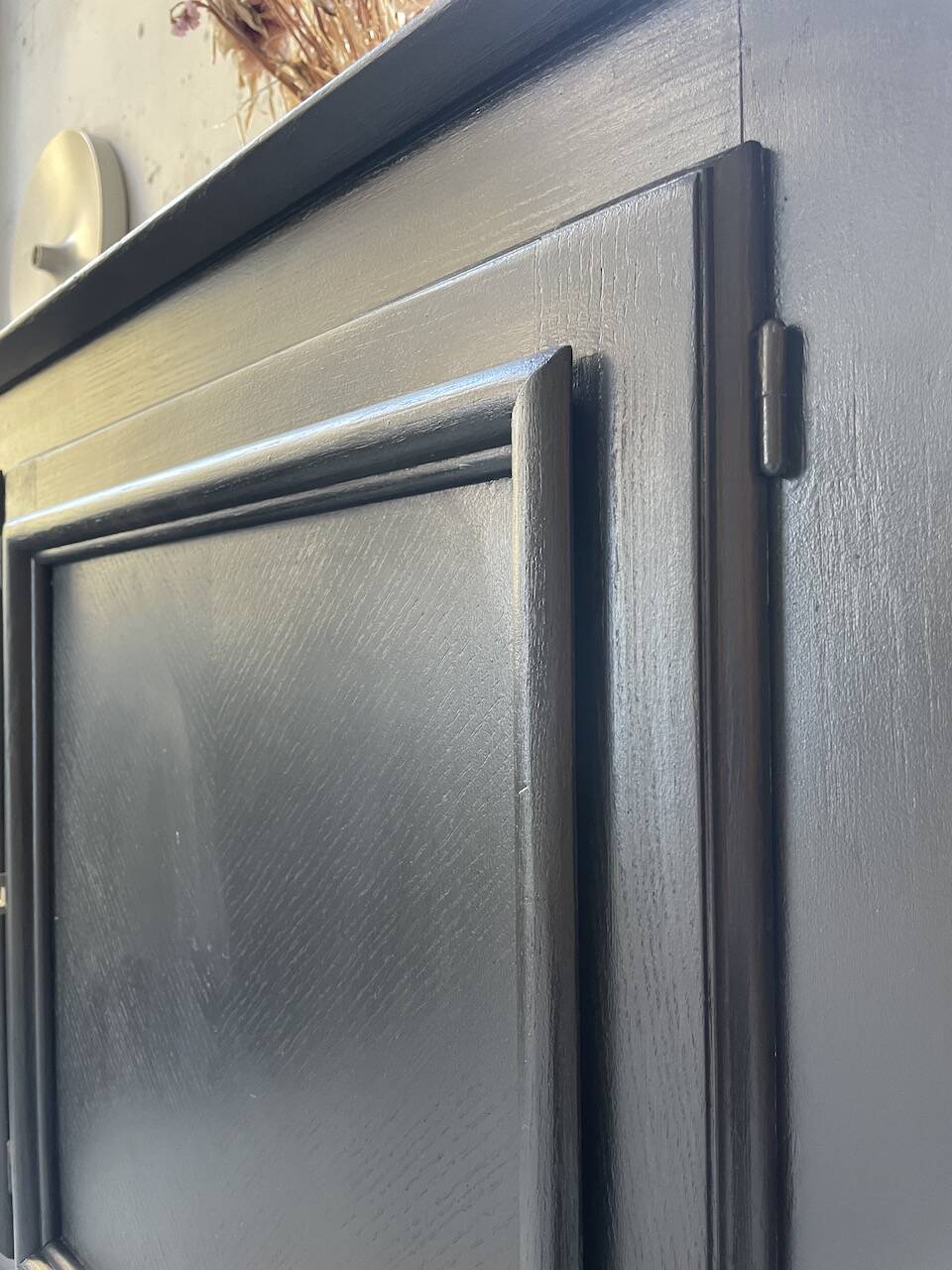 60s brutalist black sideboard