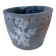 Signed ceramic pot with plant decoration
