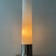 Vintage lamp in opaline and brushed aluminum