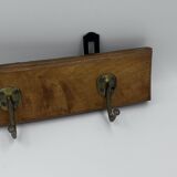 Wooden wall coat rack