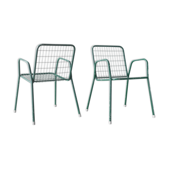 Pair of EMU armchairs, model Rio, green