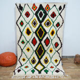 Handmade moroccan berber carpet 253 x140 cm