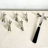 Lot de 6 portes-couteaux - cheval au galop