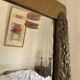 Vintage 1900 Art Nouveau beveled mirror in silver-plated gilded wood - 51 x 32 cm