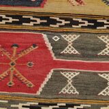 172x264Cm Cinnamon Red Kilim Rug, Large Area Rug, Turkish Bohem Rug,