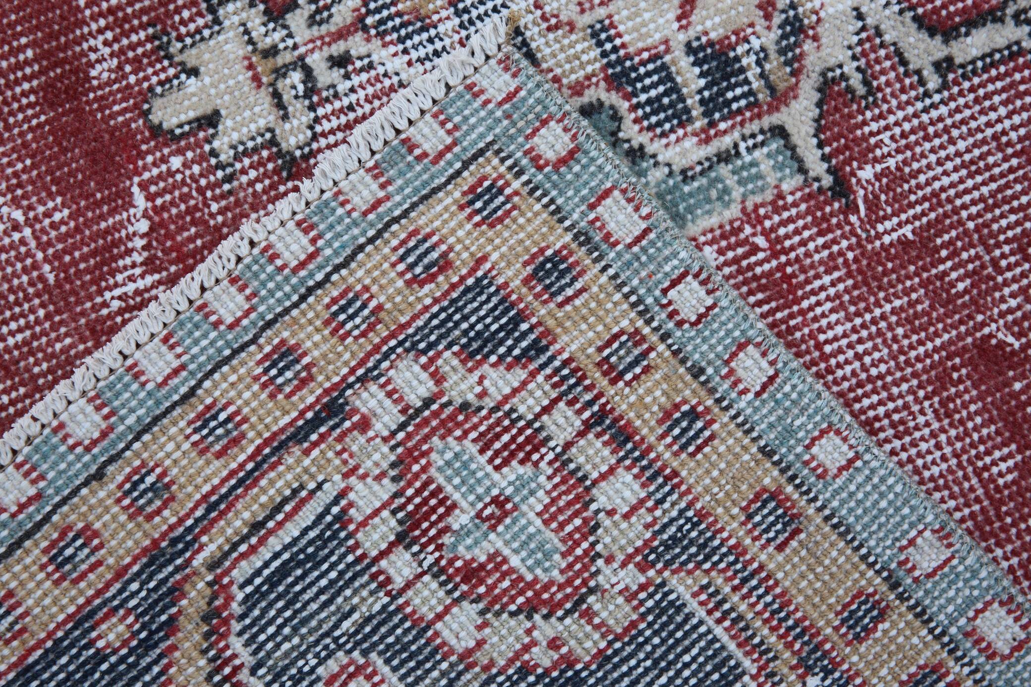 Vintage Persian Brick Red Rug, Hand Knotted Oriental Carpet, 209x325 Cm