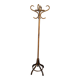 Porte-manteau vintage en bois cintré, arbre à hall Thonet, meuble d'entrée en bois foncé
