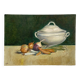 Peinture ancienne sur carton entoilé "La Soupière" signée Anne Marie Beiruet