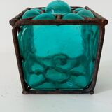 Vintage blown glass candle holder from the 60s/70s