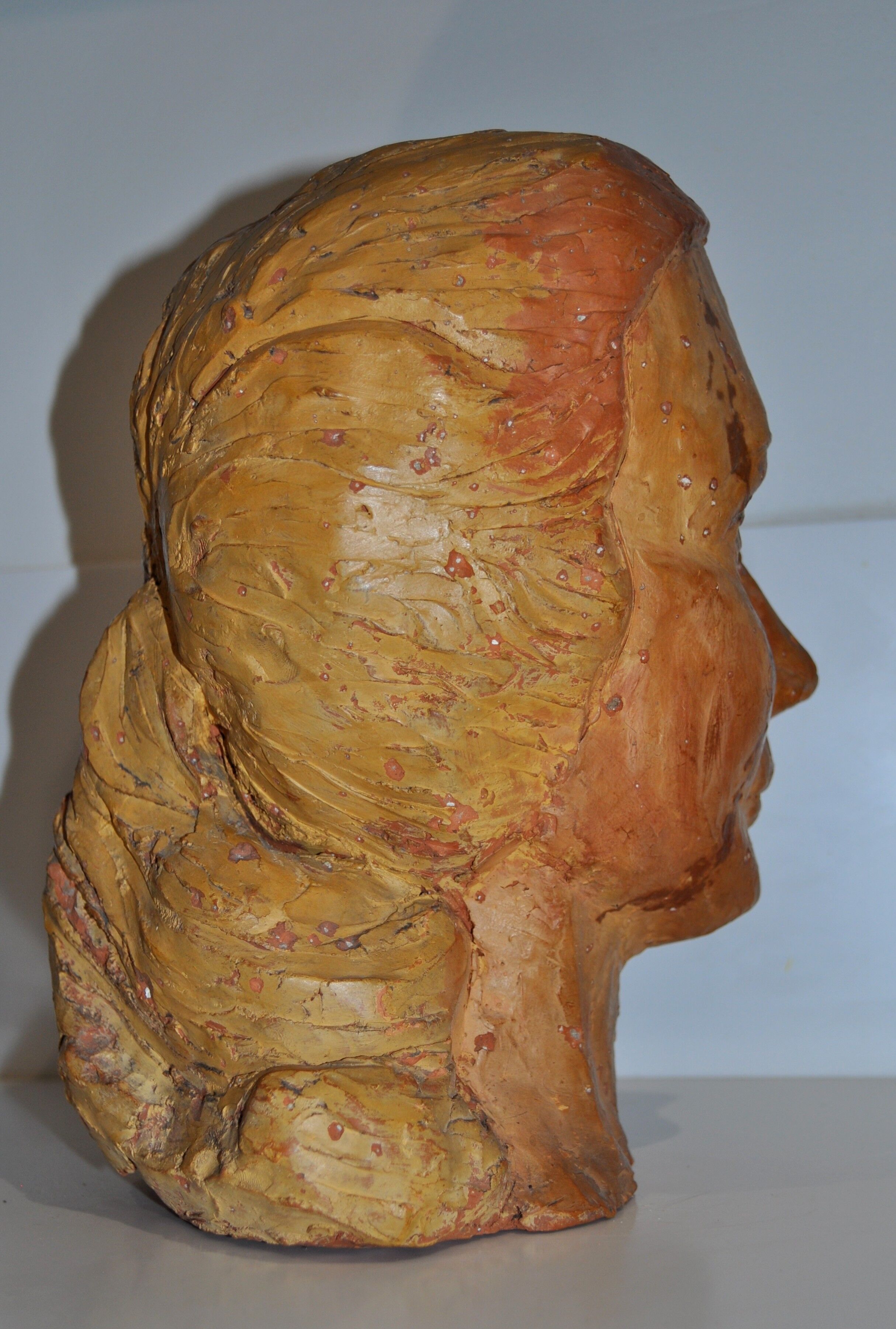 Original terracotta woman head