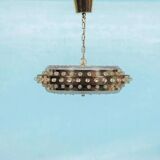 Midmod glass and brass suspension, Orrefors Sweden