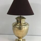 Neoclassical style brass baluster lamp