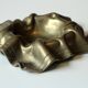Solid brass ashtray, vintage from the 1950s