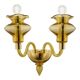Elegant Linear Modern Amber Murano Glass Wall Sconce