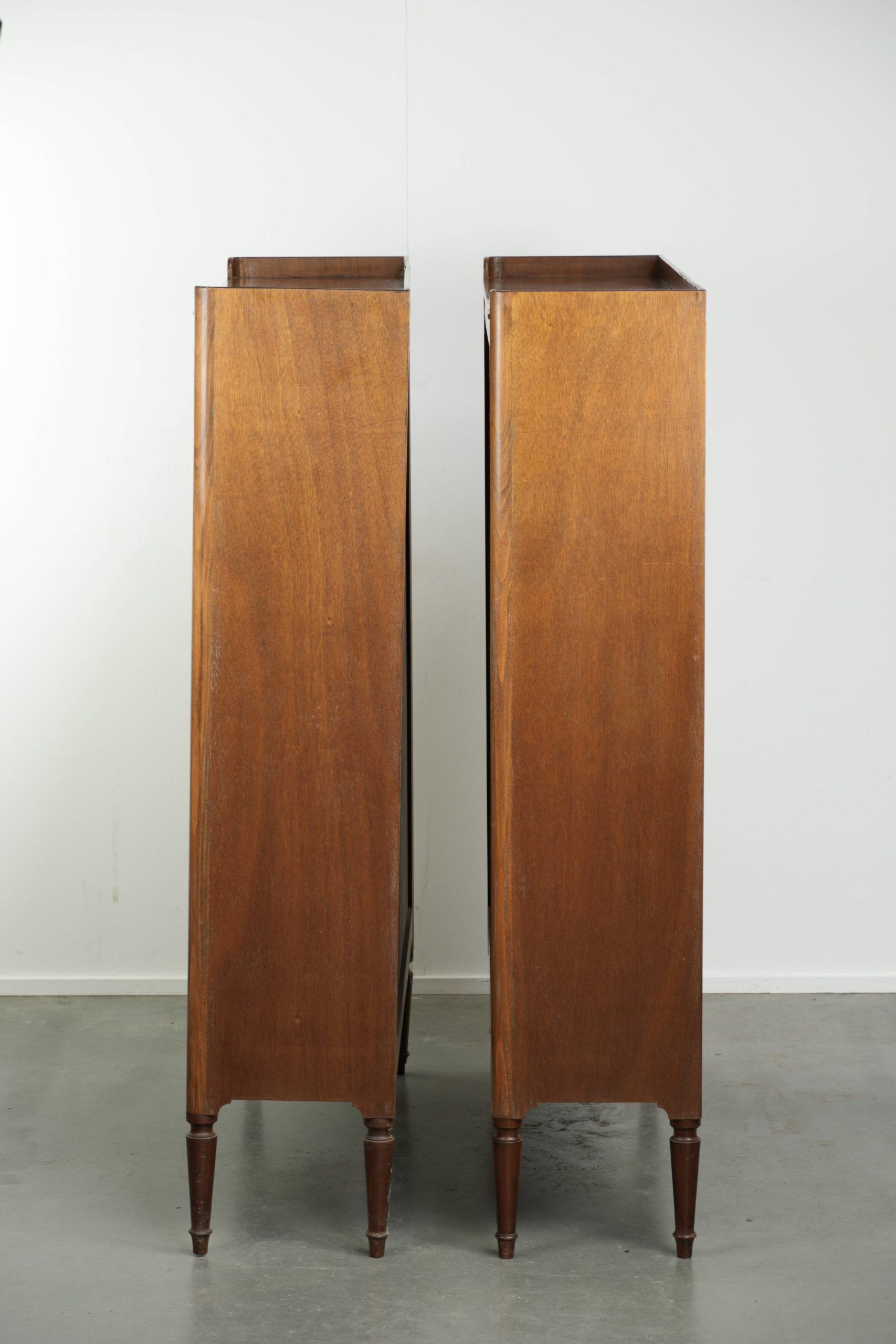 Set of two antique English bookcases/shelving units from the 19th century