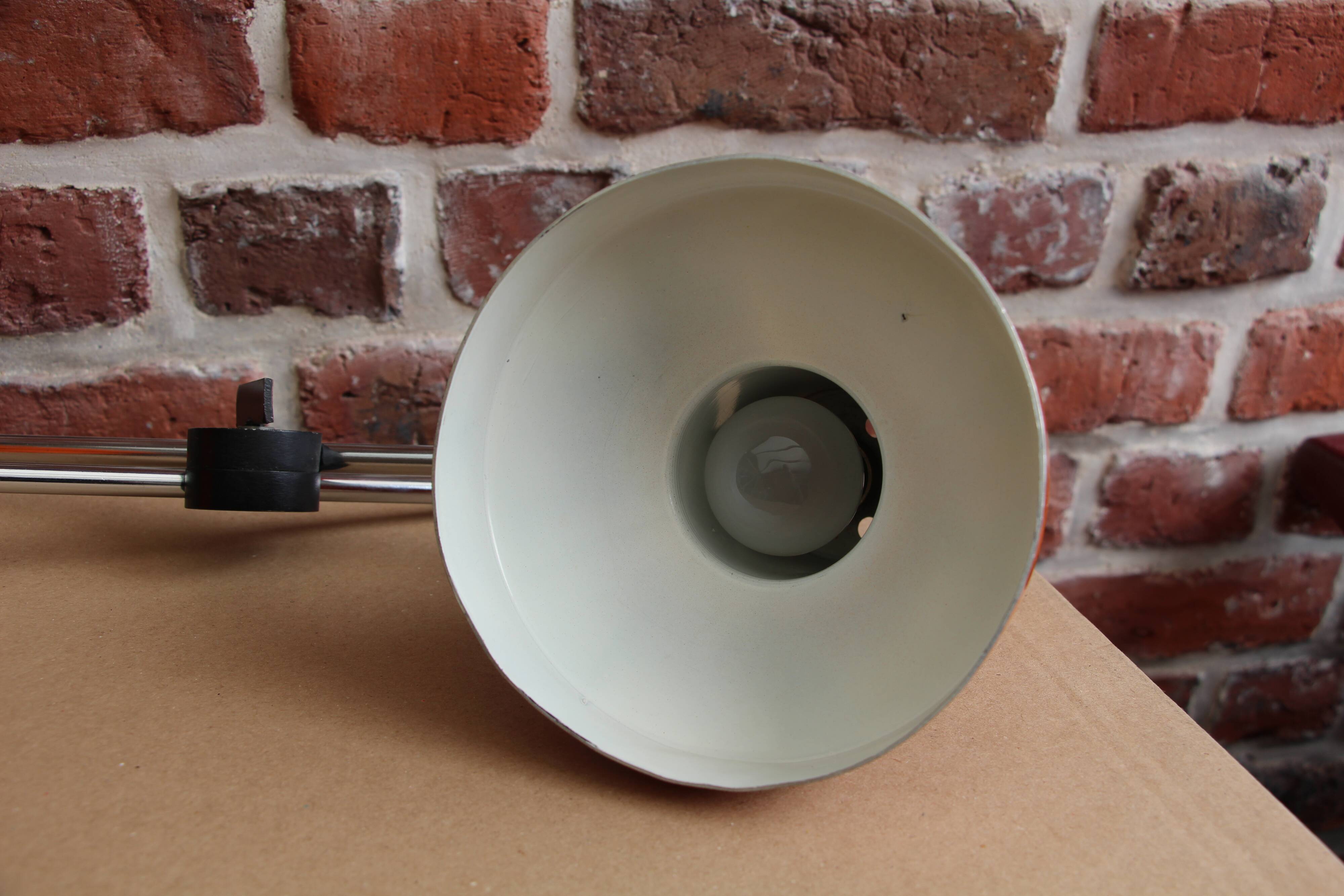 70's orange swing desk lamp