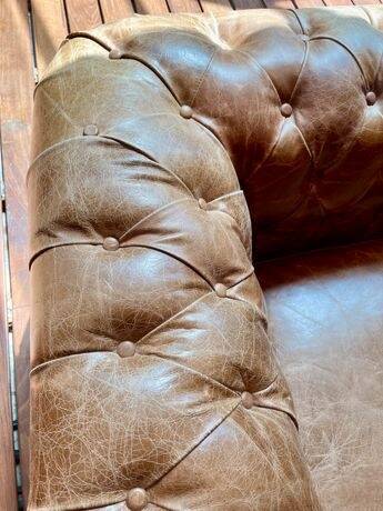 Canapé chesterfield 3 places cuir