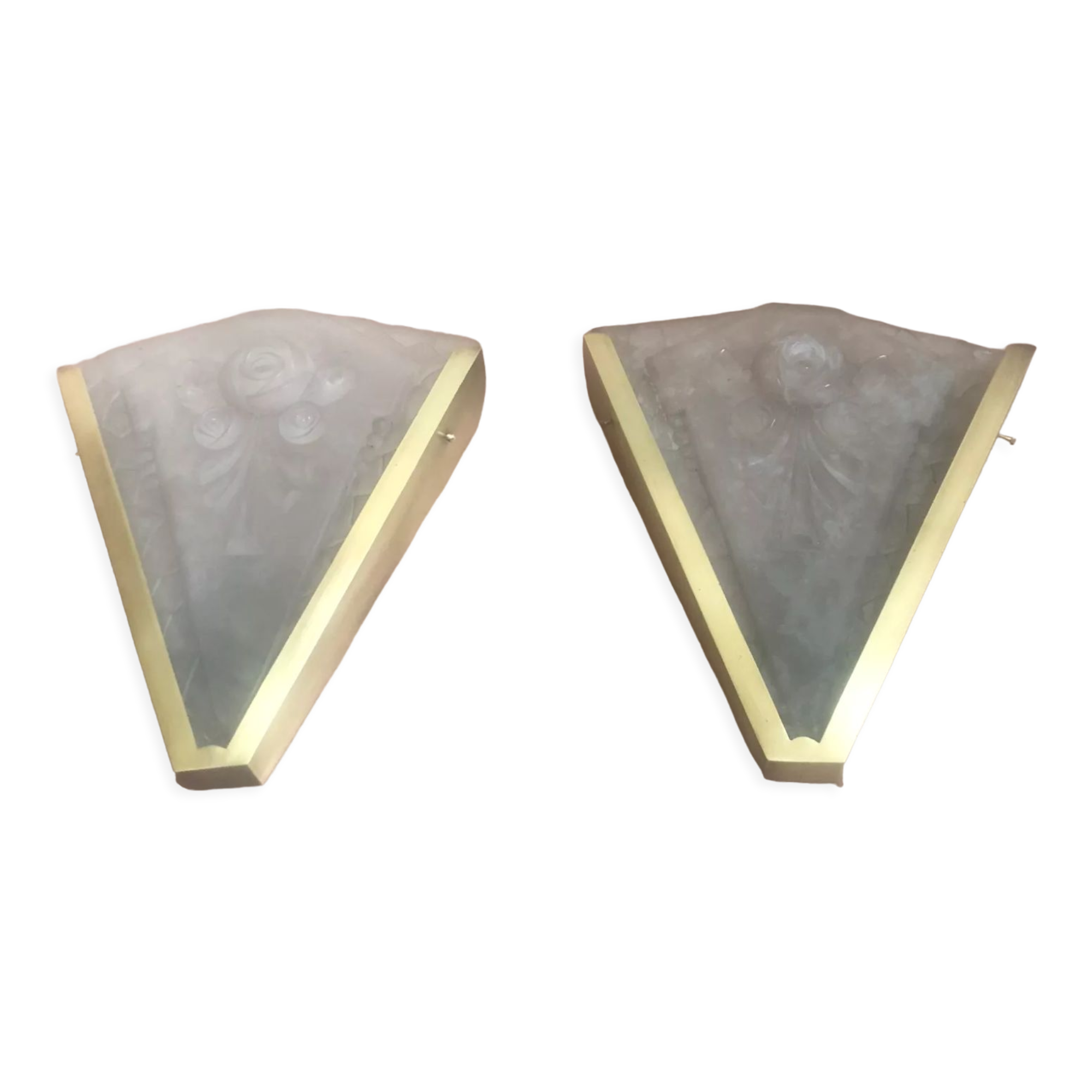 Pair of art deco wall sconces