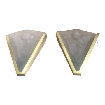 Paire d’appliques murales art deco