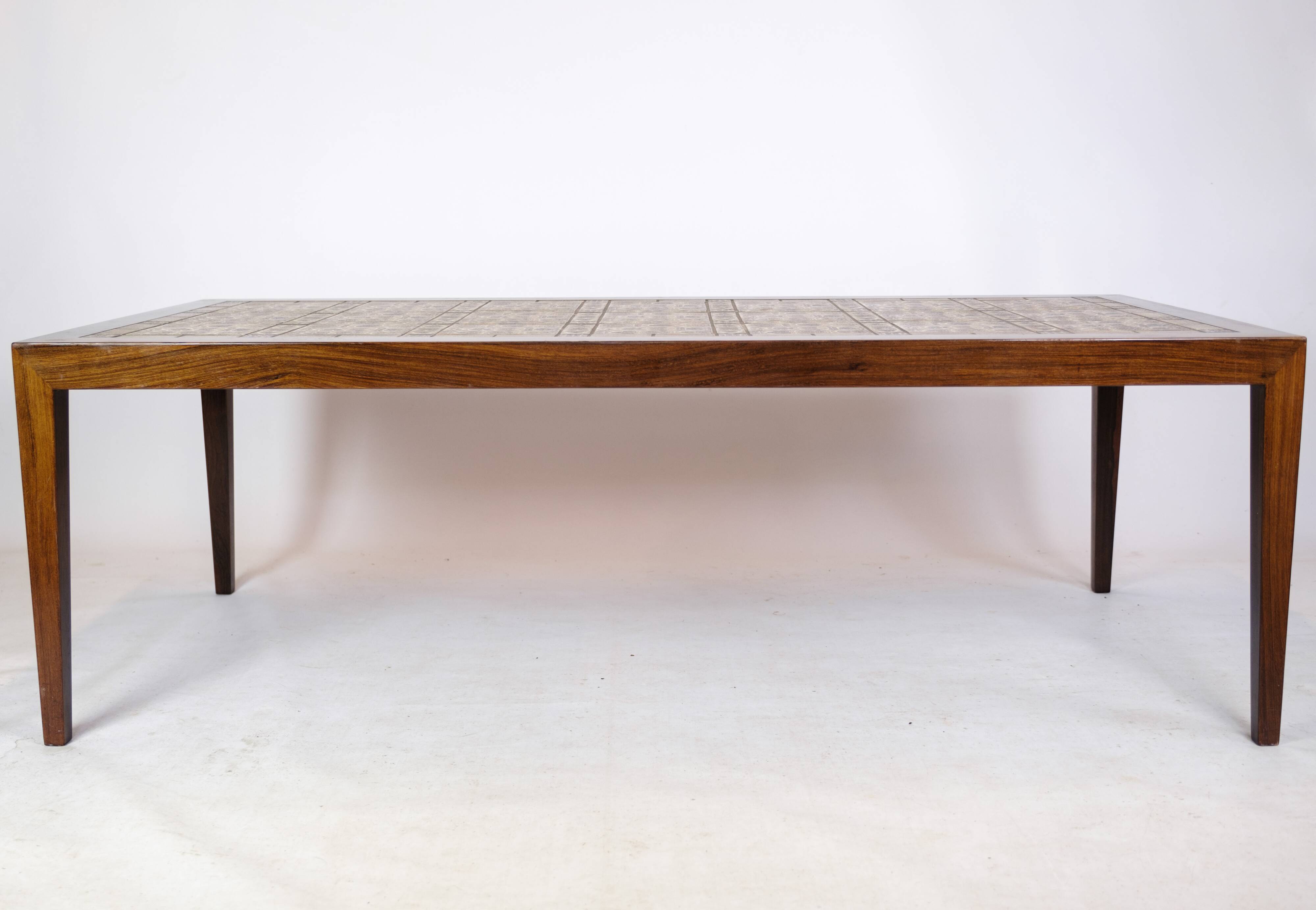 Coffee table In Rosewood  By Severin Hansen, Made By Haslev Møbelfabrik From 1960s