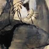 Manolo Ruiz-Pipó (1929-1998), Biotin Couple, watercolor and gouache, 1959