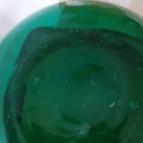 Green pot cache vase in blown glass