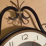 Horloge pendule murale fer forgé, de Vedette Transistor