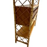 Vintage rattan shelf