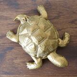 Brass turtle ashtray