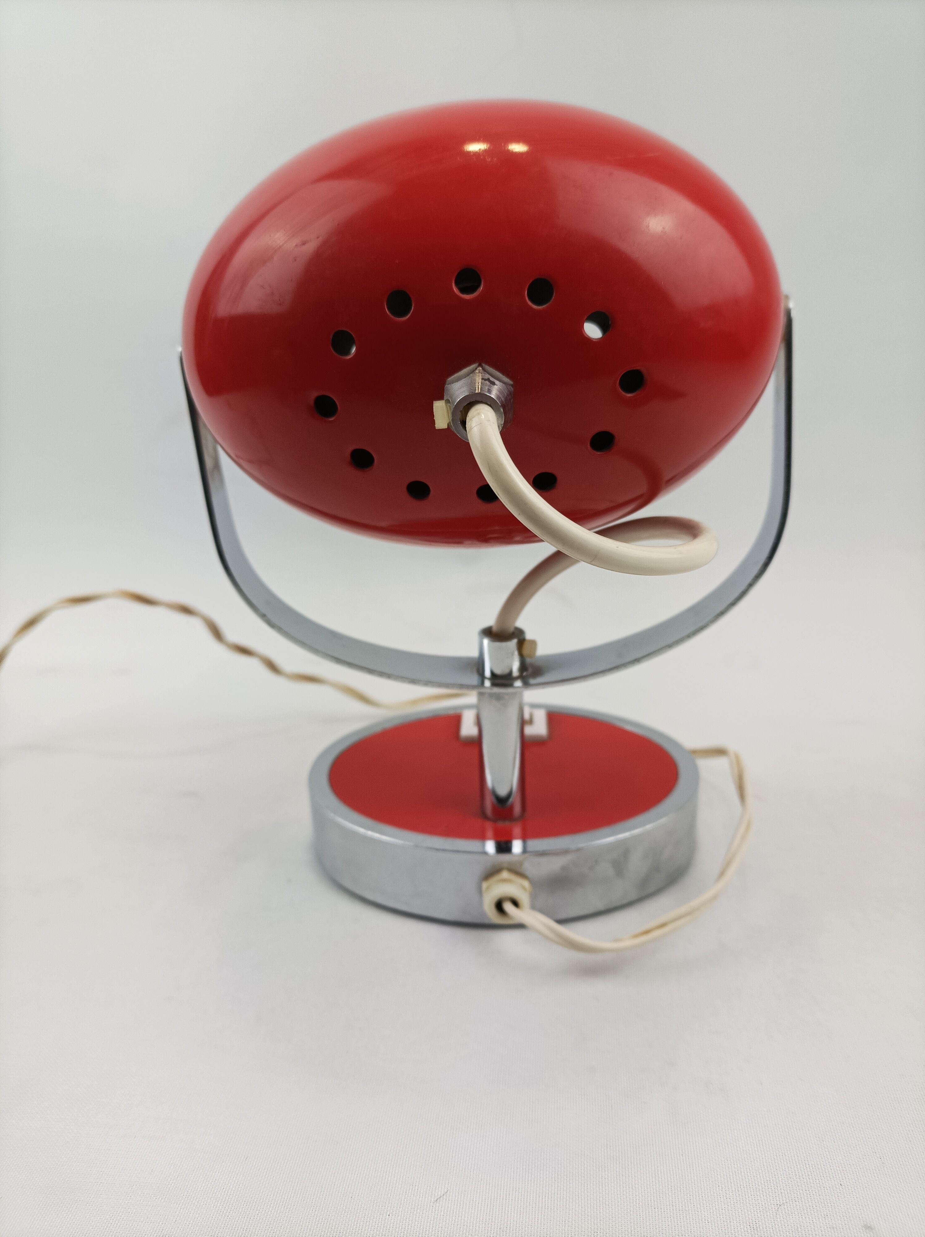 Eye ball lamp orange oval vintage year 70's